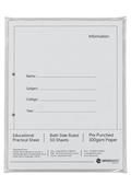 Practical Sheets for College – One Side Ruled, 50 Sheets