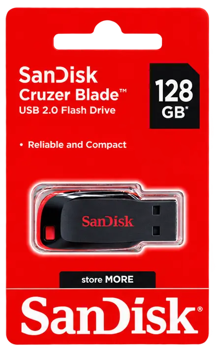 SanDisk Cruzer Blade 128GB USB 2.0 Flash Drive