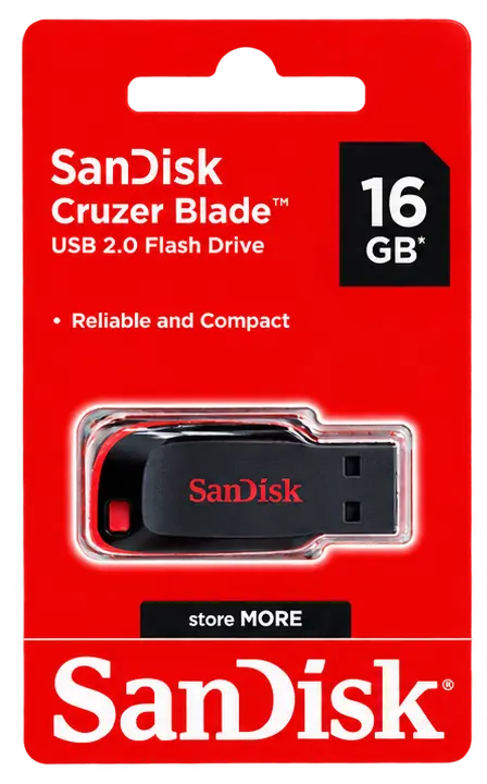 SanDisk Cruzer Blade 16GB USB 2.0 Flash Drive