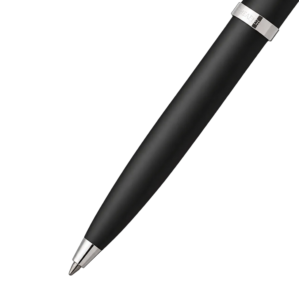 Sheaffer Gift Set 100 Ballpoint Pen with Business Card Holder Matte Black with Chrome Trims
