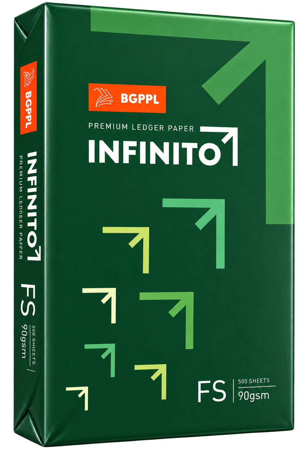 Infinitol Premium Ledger Paper, 90 GSM, 500 Sheets, FS Size, Green