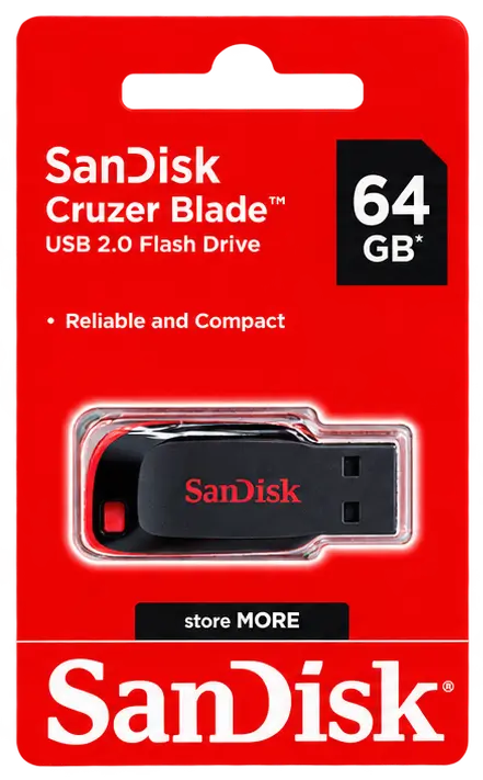 SanDisk Cruzer Blade 64GB USB 2.0 Flash Drive