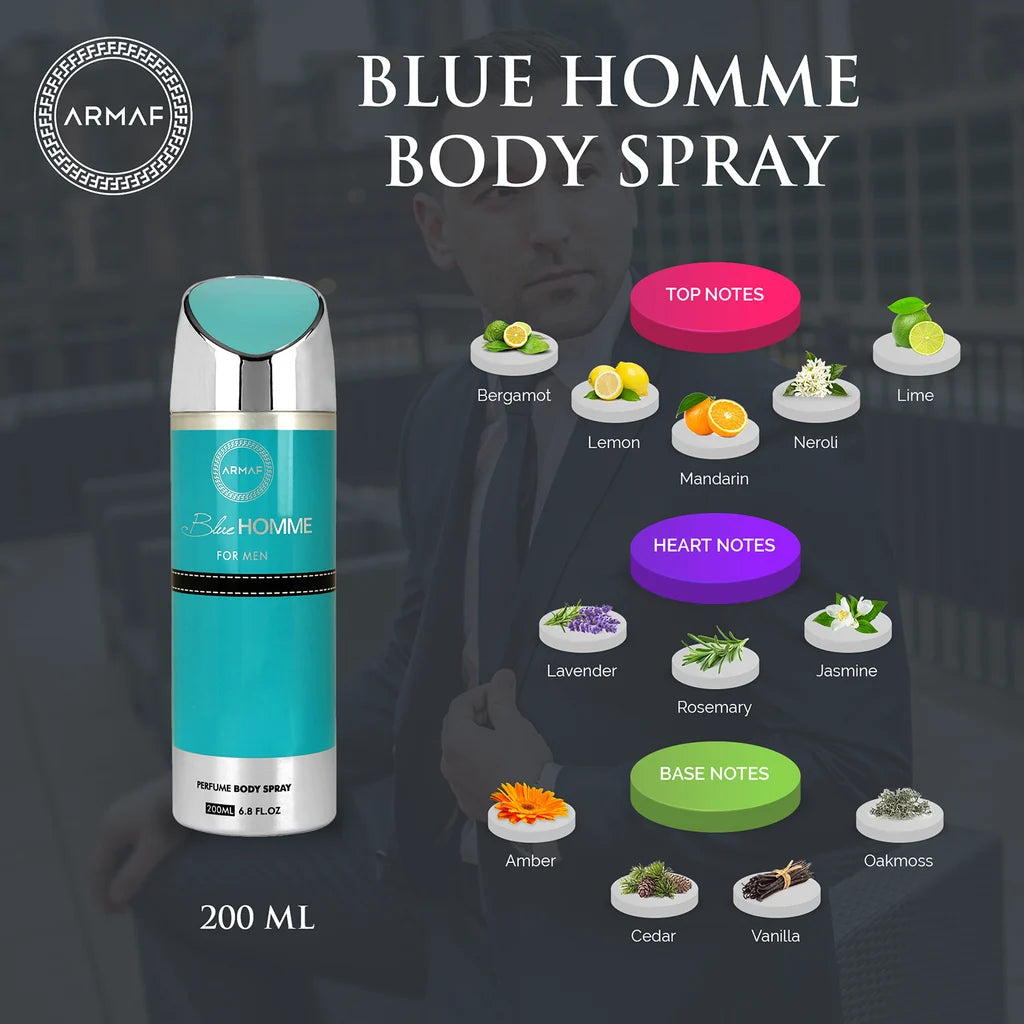 Armaf Blue Homme Perfume Body Spray – 200ml