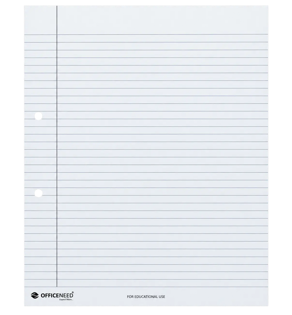 Practical Sheets for College – One Side Ruled, 50 Sheets