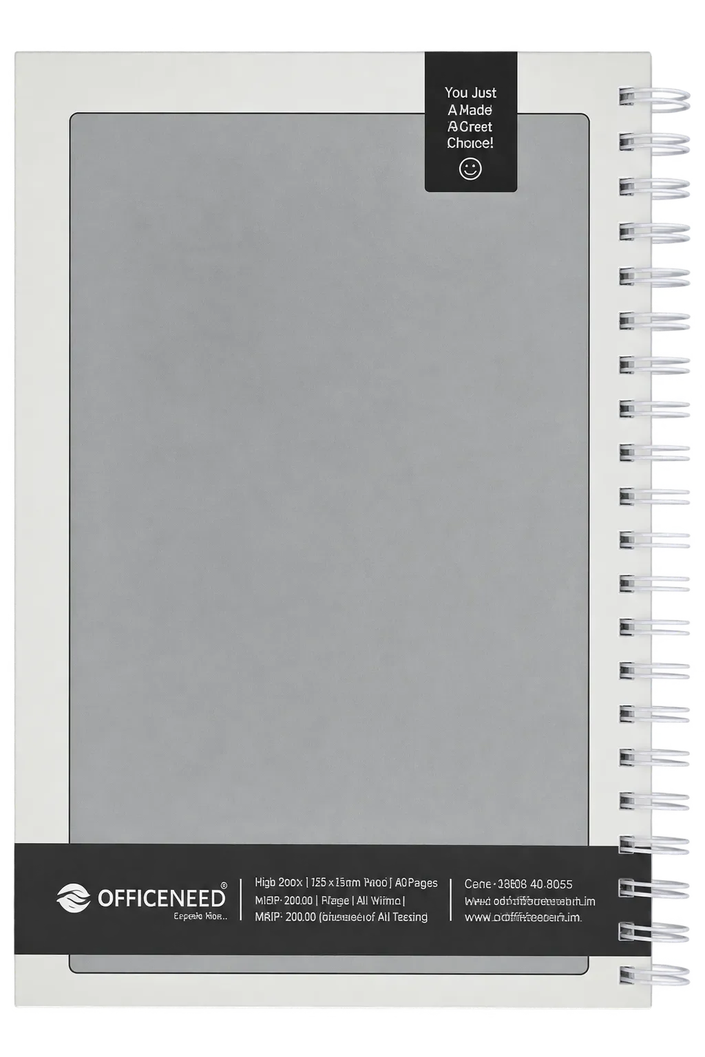 Officeneed Unruled Wiro Book Flexible - Geometric