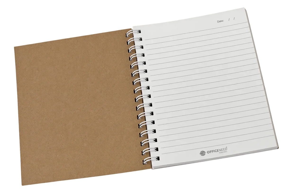 Officeneed Kraft Cover Wiro Notebook – Ruled