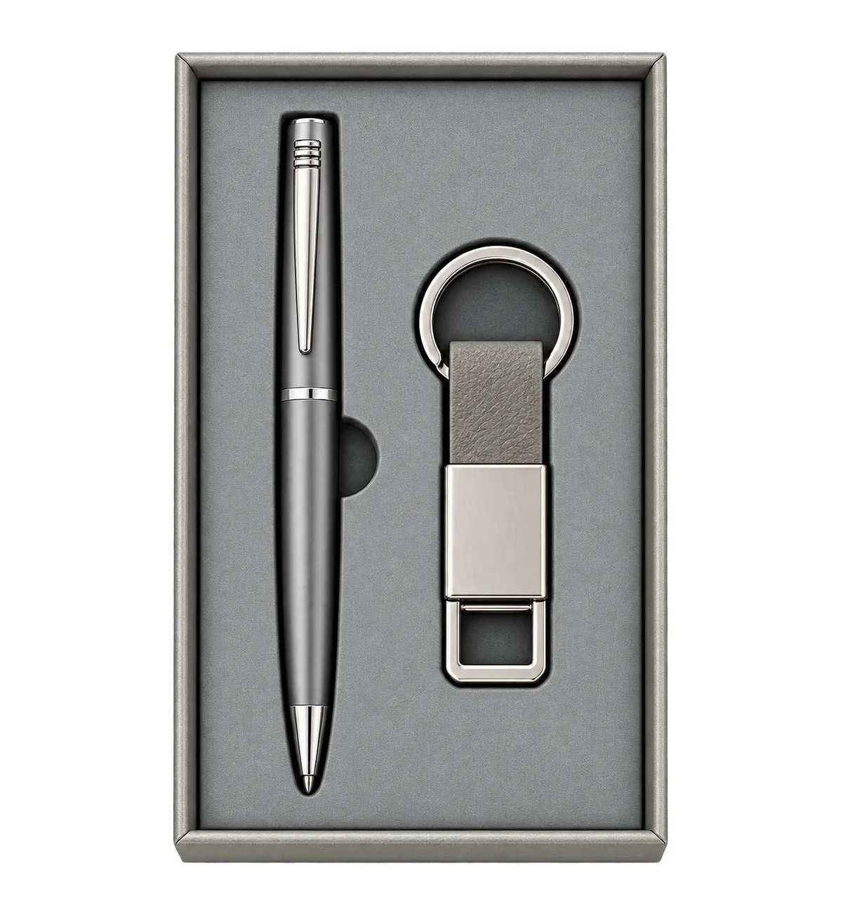 Premium 2-in-1 Metal Pen & Hook Keychain Gift Set