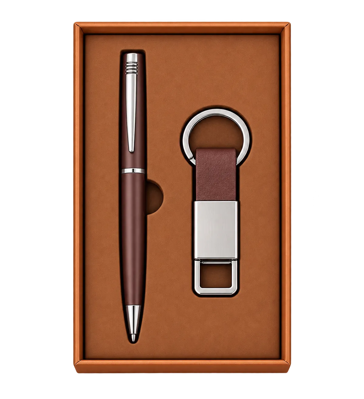 Premium 2-in-1 Metal Pen & Hook Keychain Gift Set