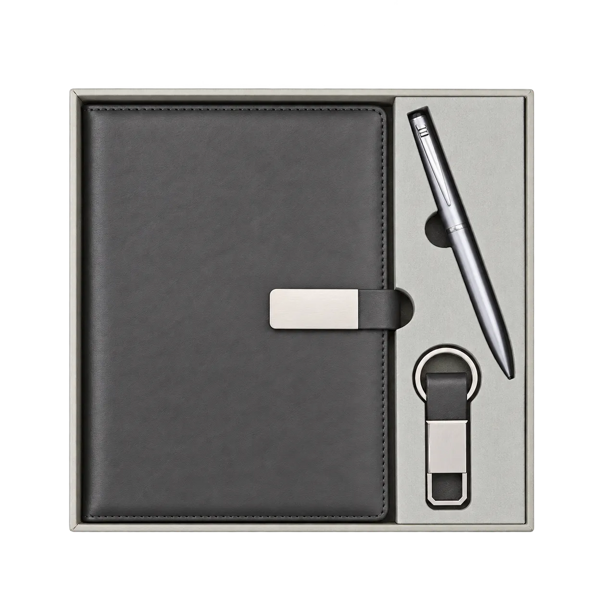 Premium 3-in-1 A5 Diary, Pen & Keychain Gift Set