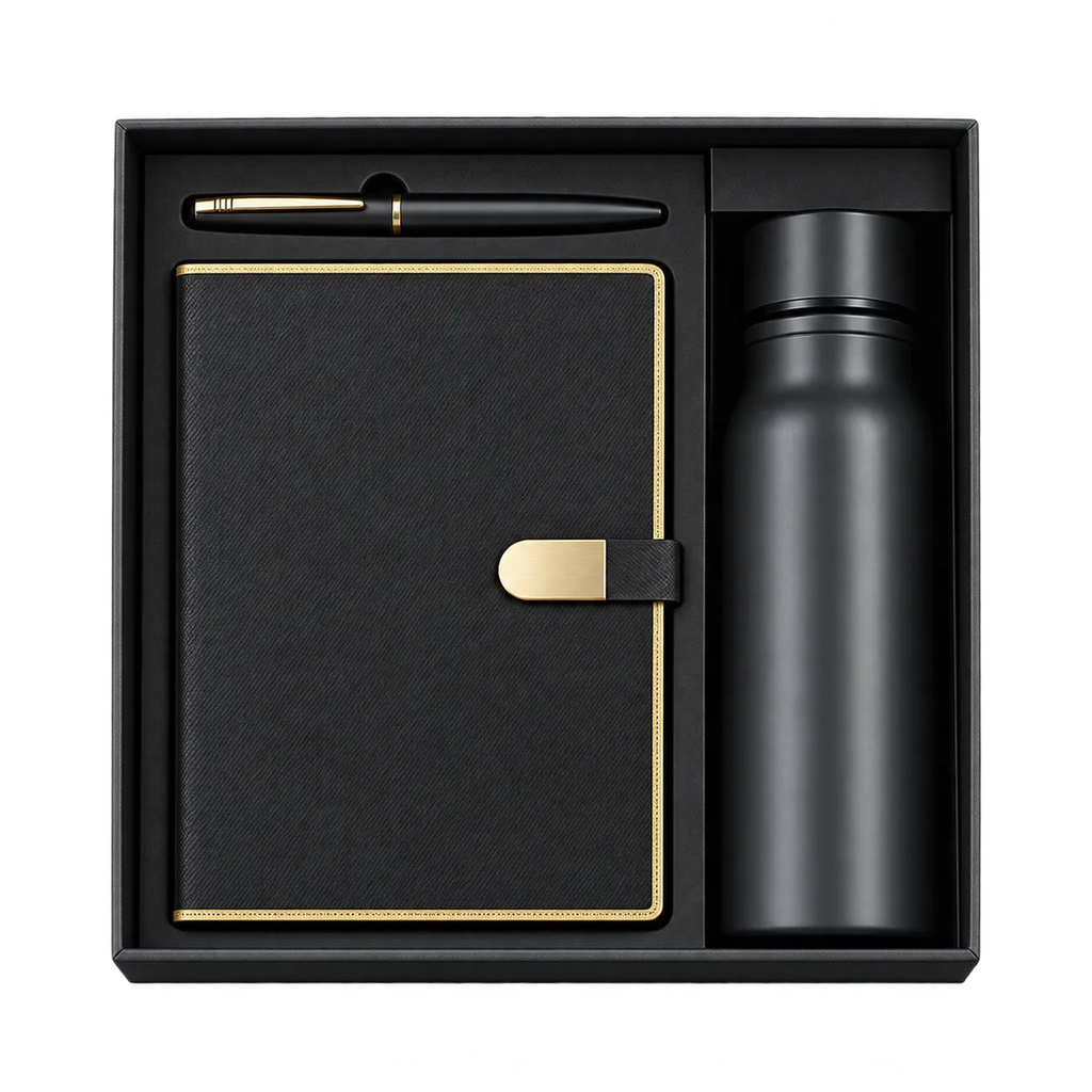 Premium 3-in-1 Diary, Bottle & Pen Gift Set