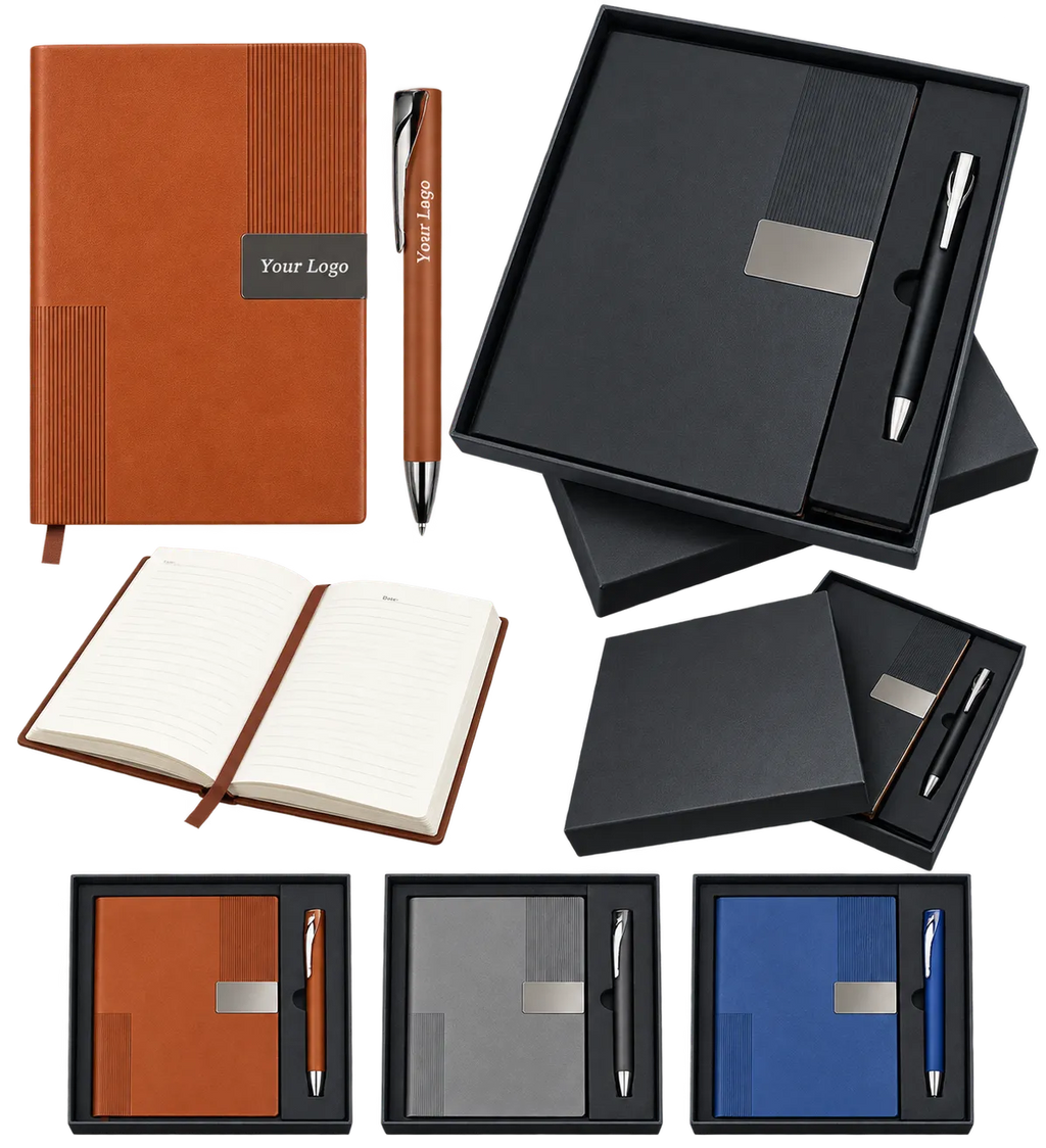 Premium A5 Notebook Diary & Metal Pen Gift Set