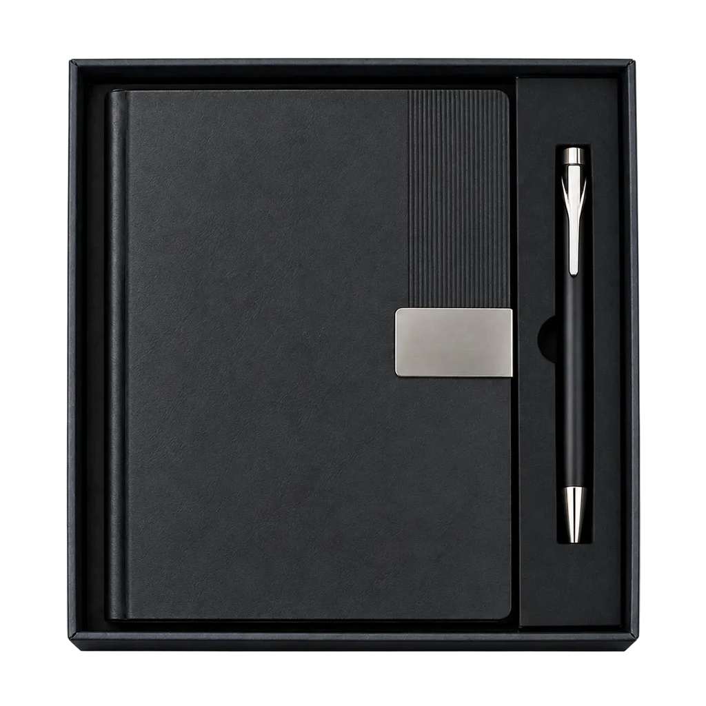 Premium A5 Notebook Diary & Metal Pen Gift Set