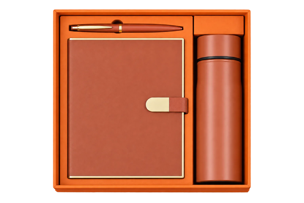 Premium 3-in-1 Vacuum Flask, Diary & Pen Gift Set