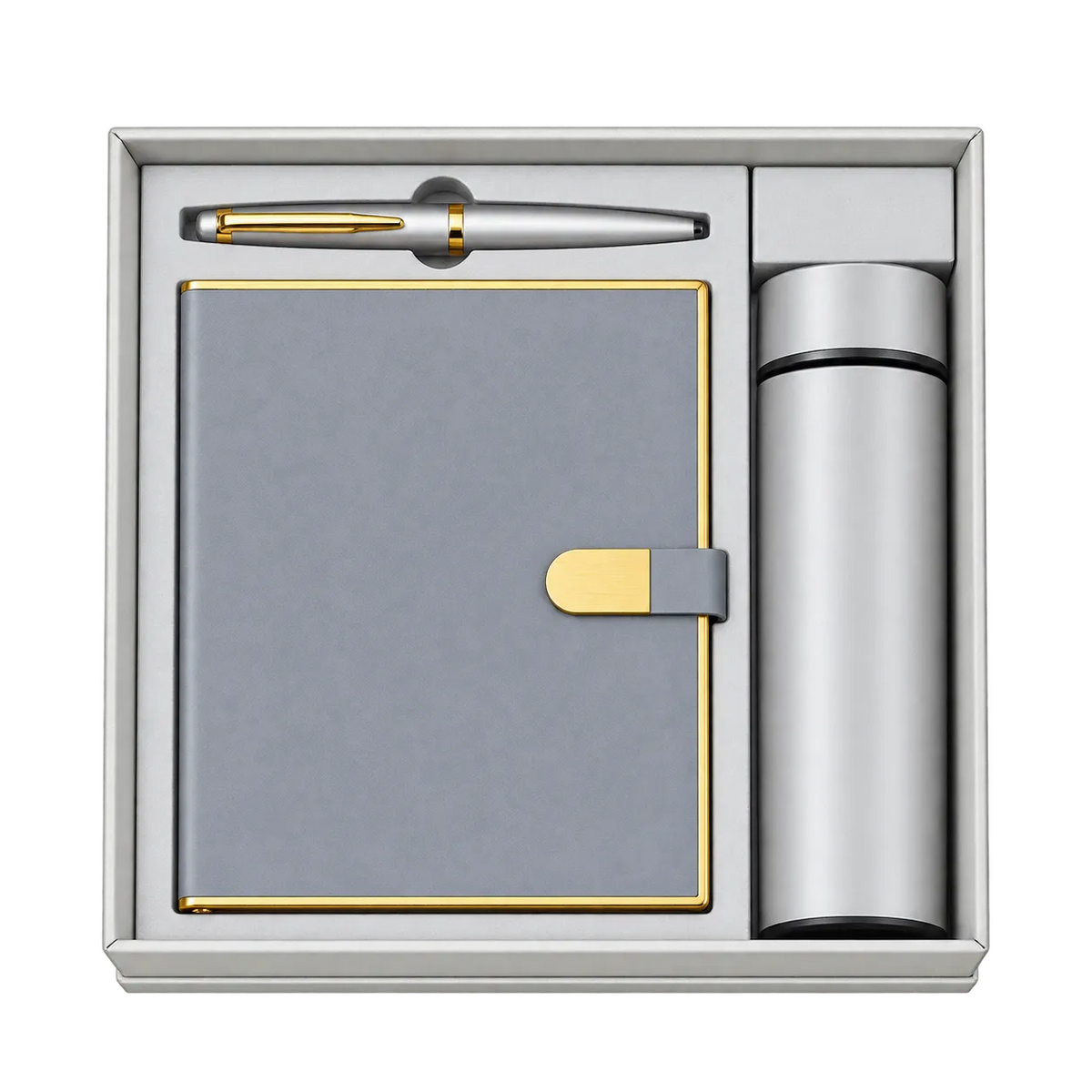 Premium 3-in-1 Vacuum Flask, Diary & Pen Gift Set