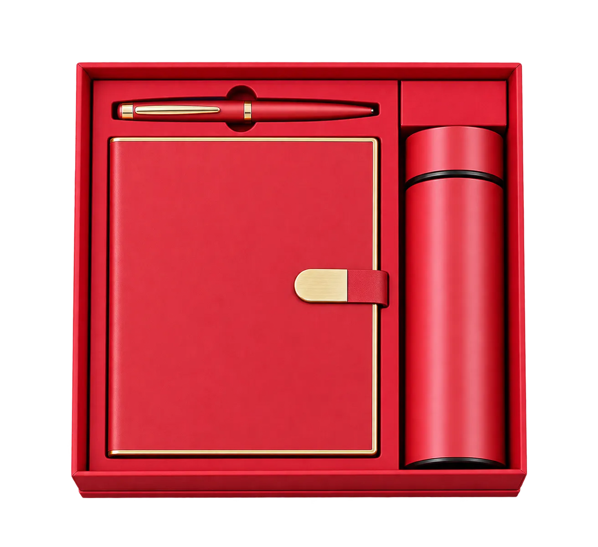 Premium 3-in-1 Vacuum Flask, Diary & Pen Gift Set