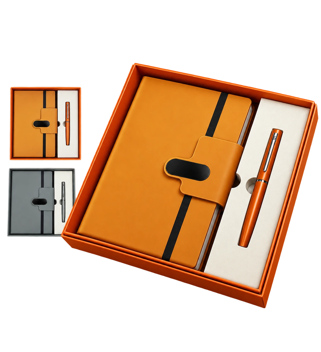 Premium Leather Diary & Pen Gift Set - Executive Edition