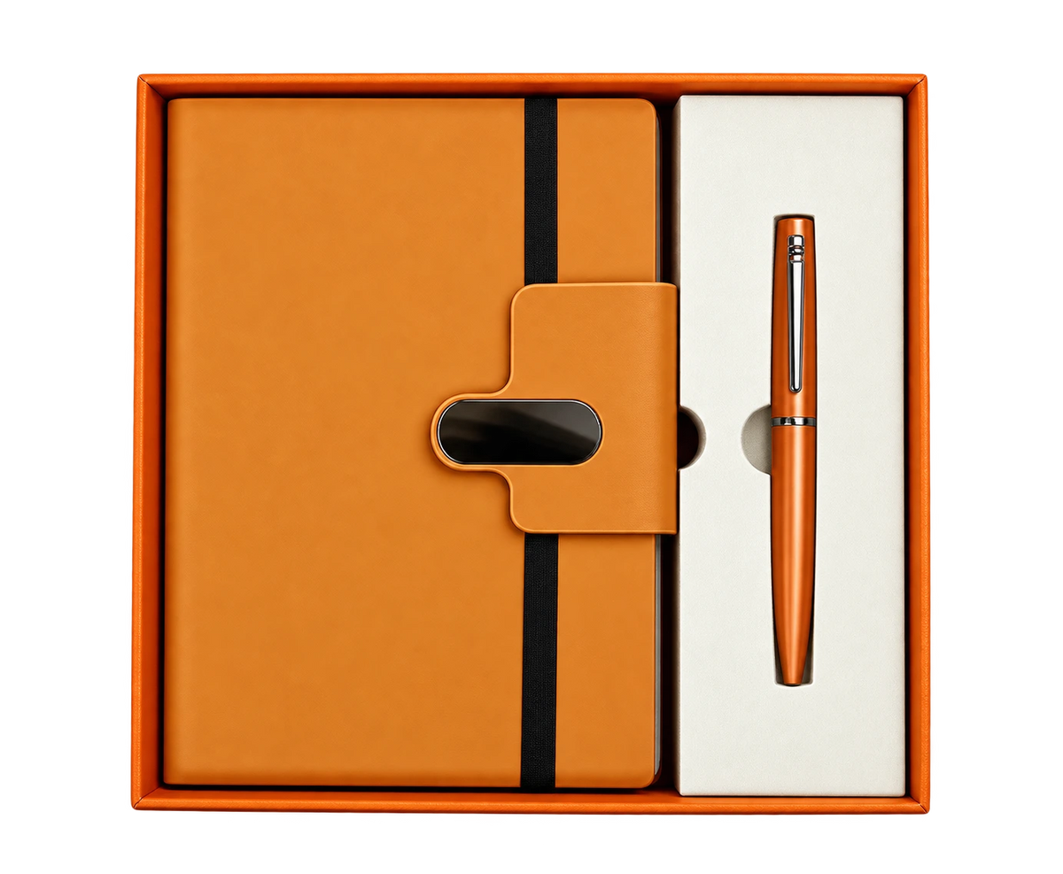Premium Leather Diary & Pen Gift Set - Executive Edition