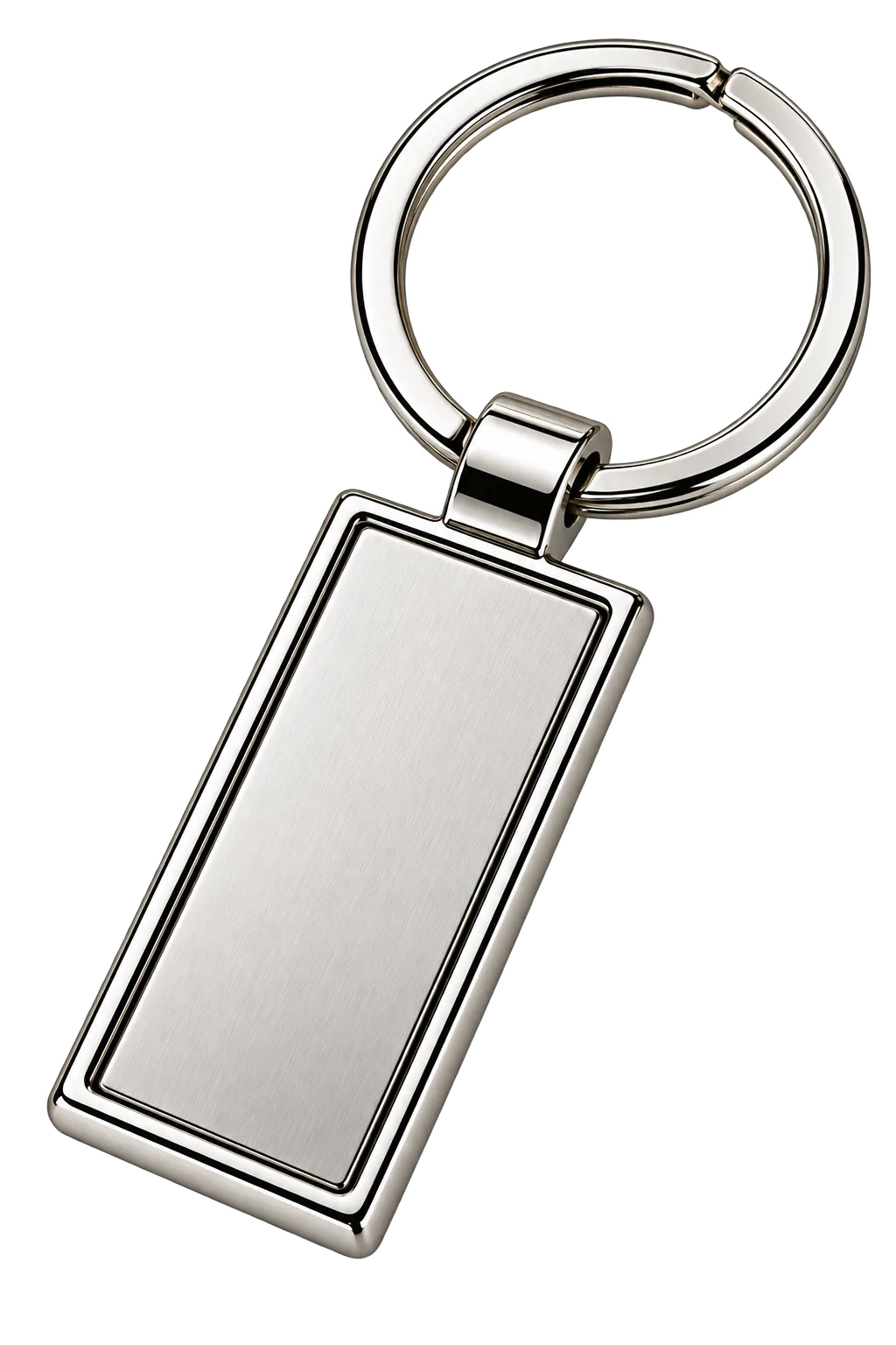 Square Shape Metal Keychain