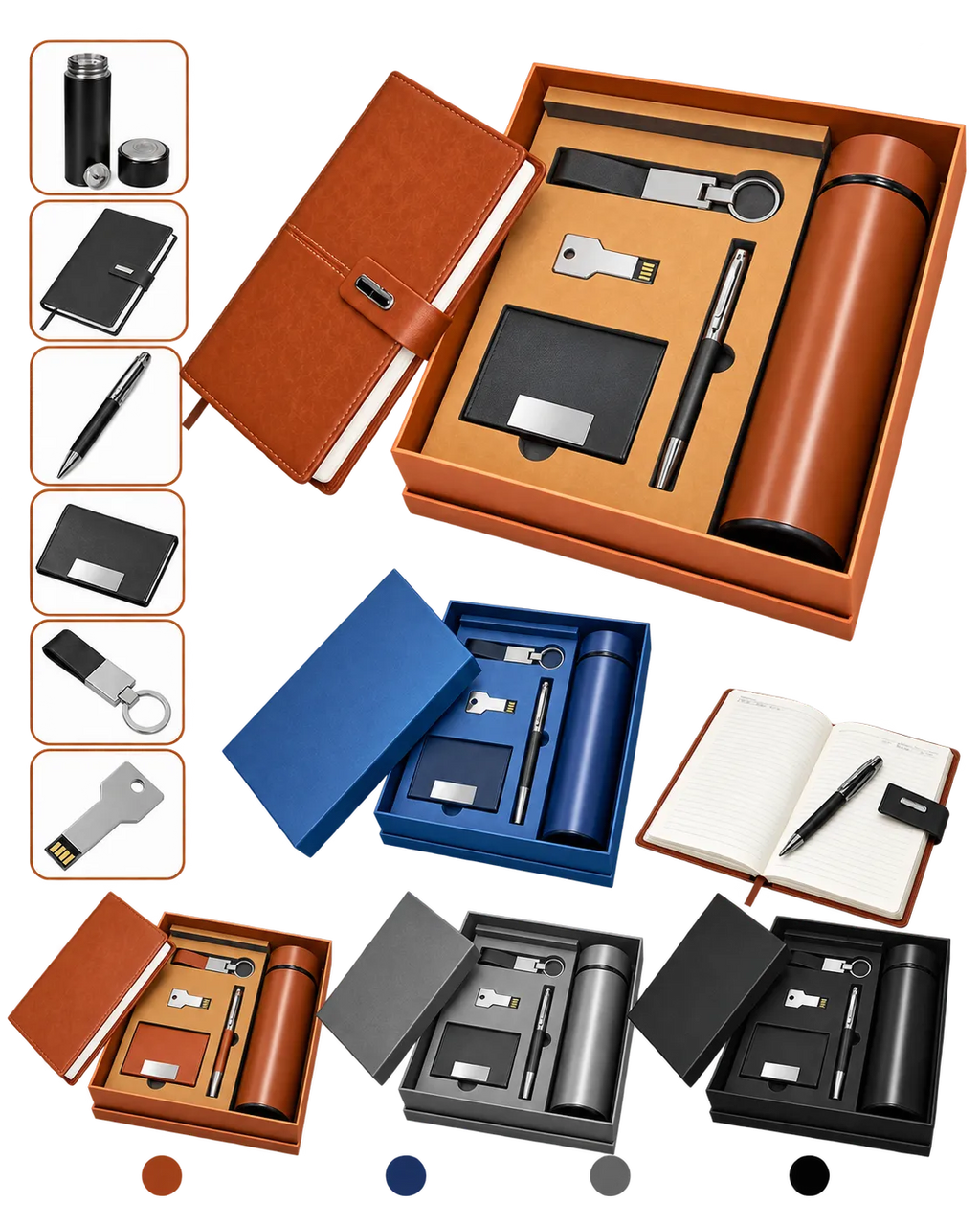 Premium 6-in-1 Executive Gift Set with 16GB Pendrive