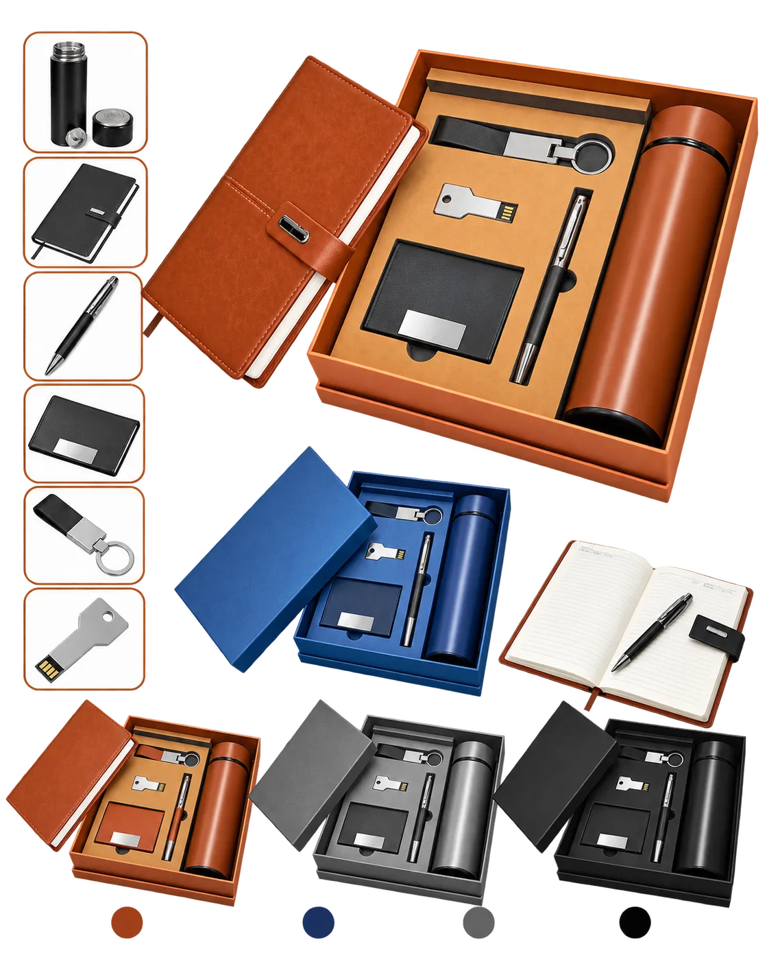 Premium 6-in-1 Executive Gift Set with 16GB Pendrive