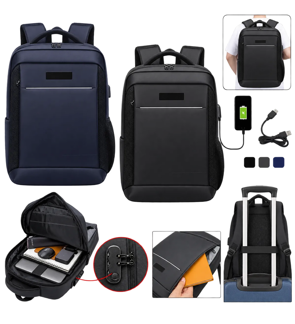 Premium Anti-Theft Travel Laptop Backpack with USB Port