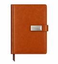 Premium PU Leather Office Notebook Diary With Metal Logo Plate