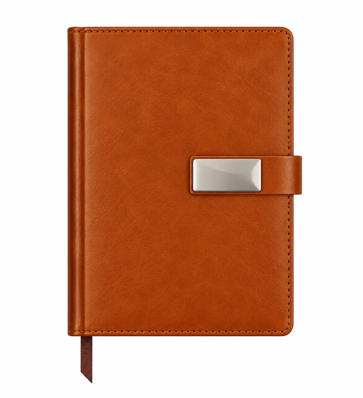 Premium PU Leather Office Notebook Diary With Metal Logo Plate