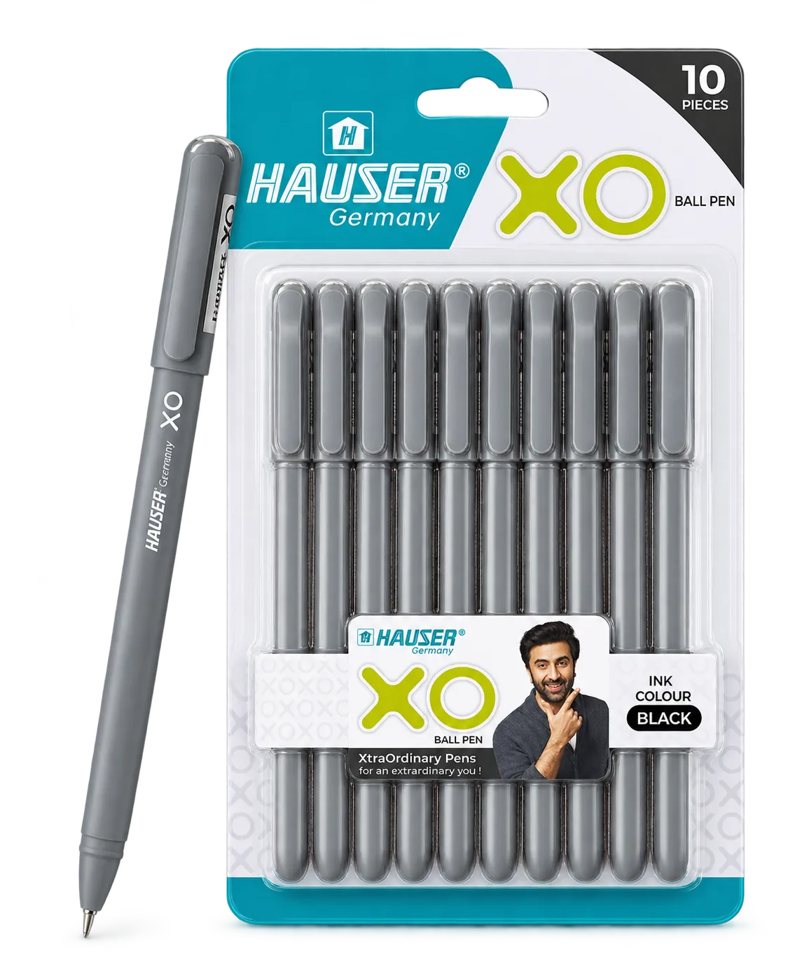 Hauser XO Ball Pen Blister Pack - Pack of 10