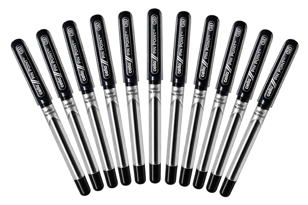 Cello Pinpoint Ballpoint Pens - Pack of 10