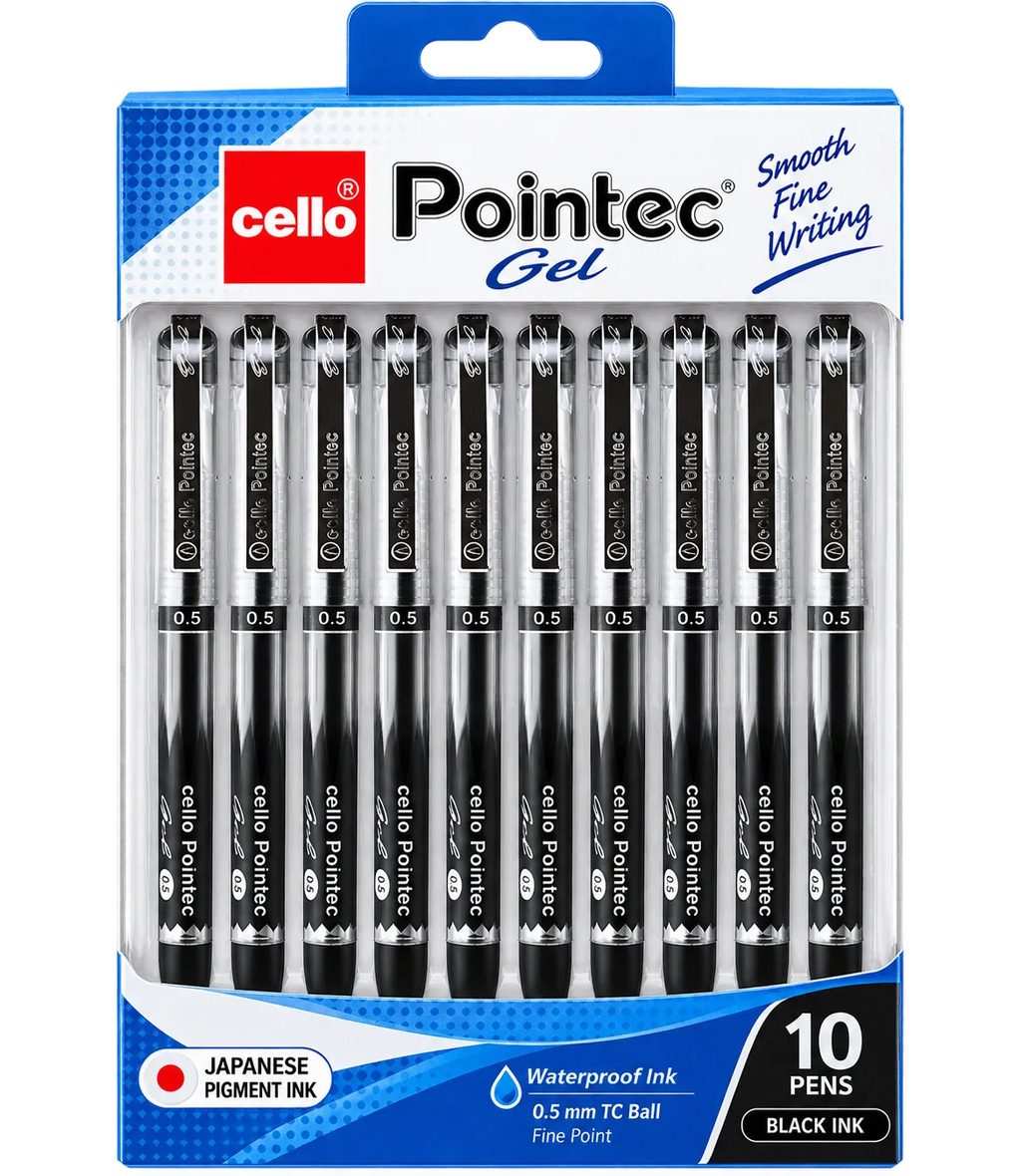 Cello Pointec Gel Pen - Pack of 10