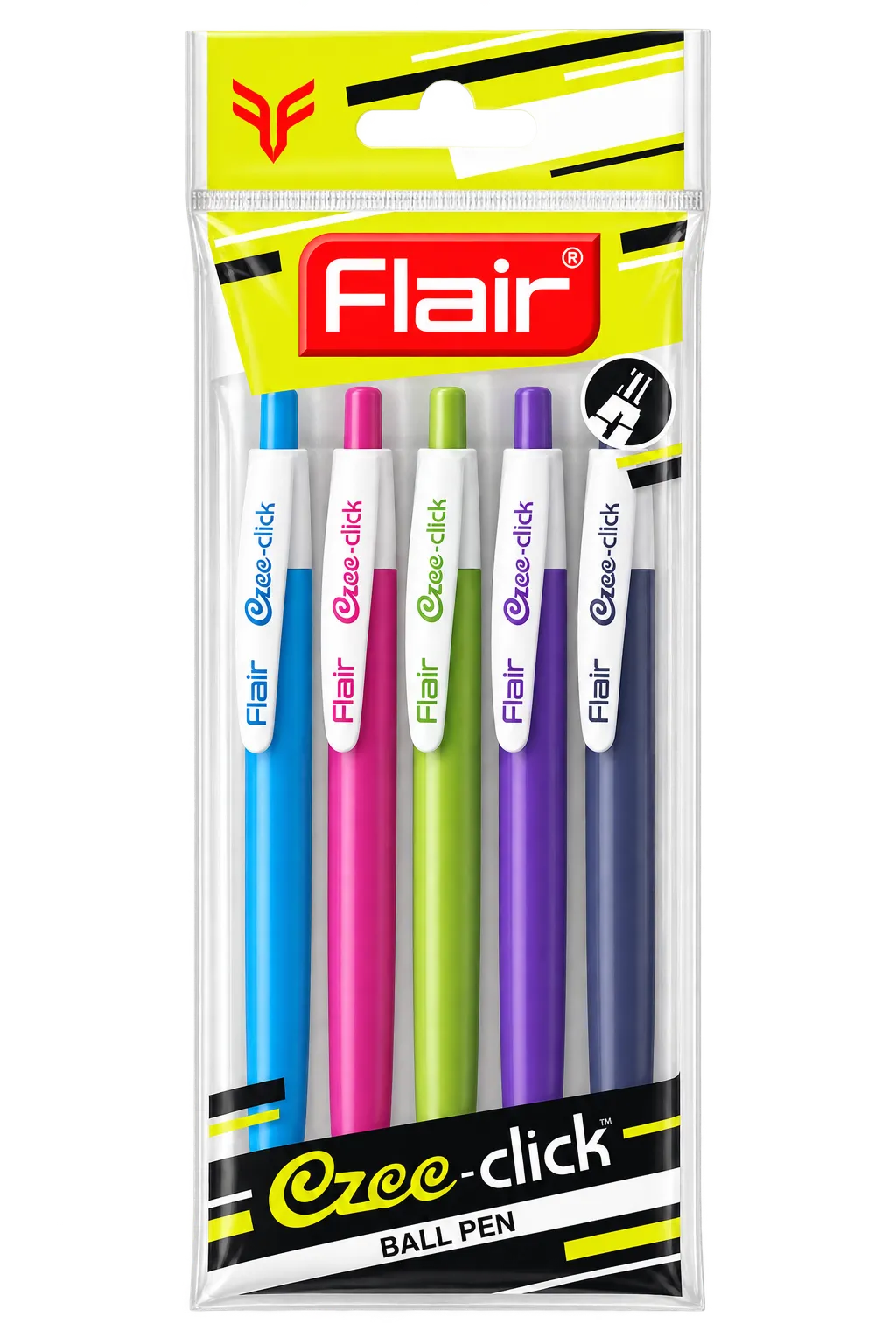 Flair Ezee Click Ball Pens - Pack of 5