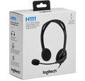 Logitech H111 Wired Stereo Headset with Mic – Black