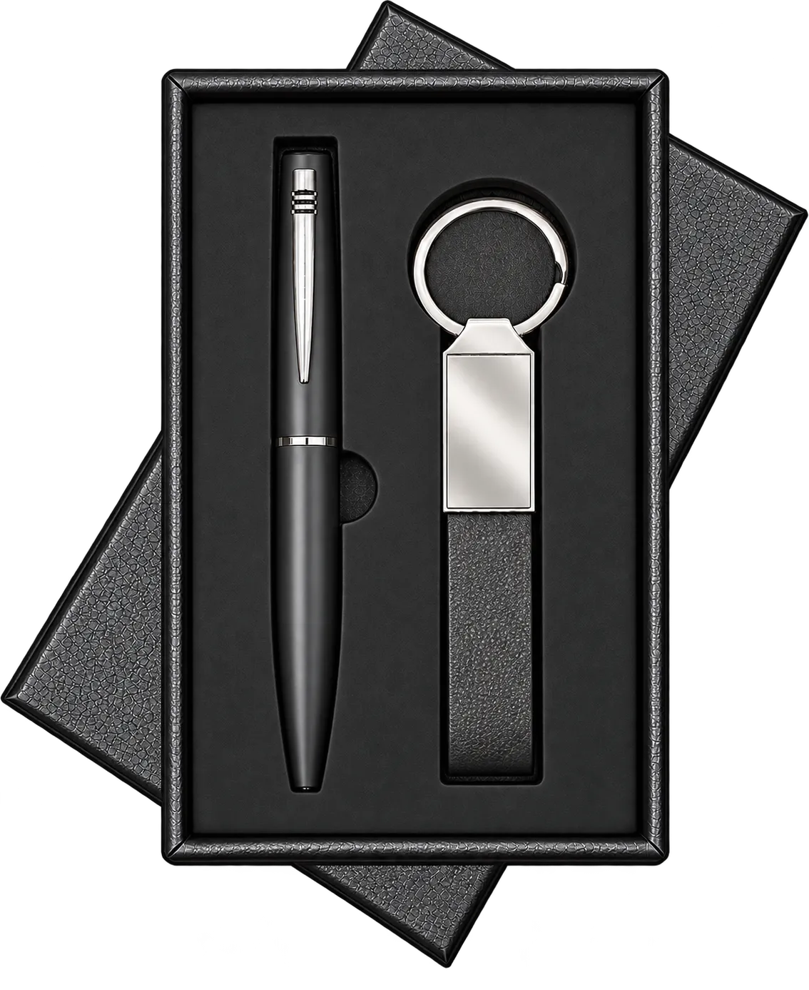 Premium Executive 2-in-1 Metal Pen & PU Keychain Gift Set - H922