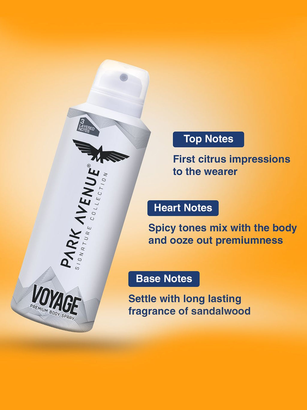 Park Avenue Voyage Premium Body Spray Men – 150ml