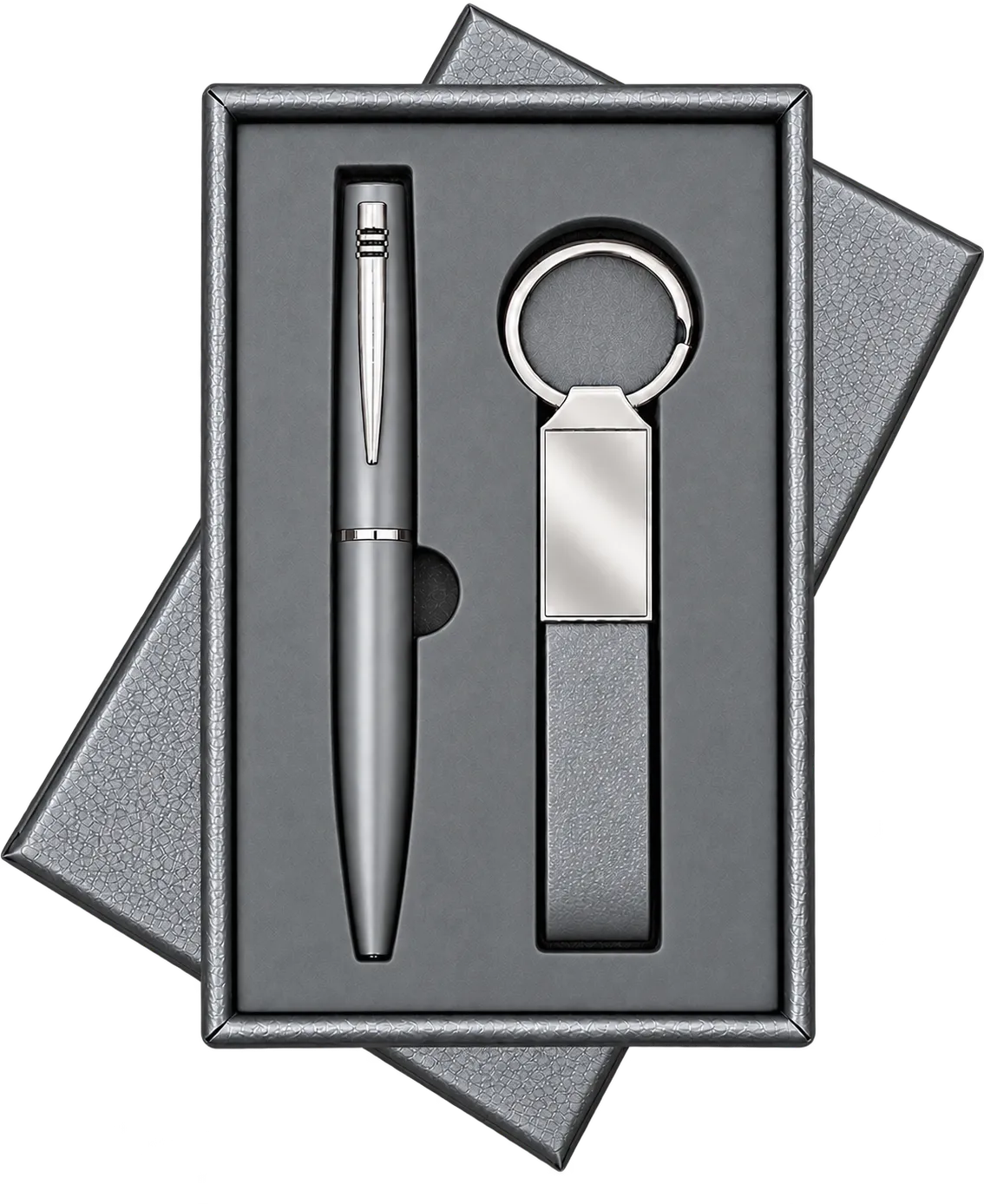 Premium Executive 2-in-1 Metal Pen & PU Keychain Gift Set - H922
