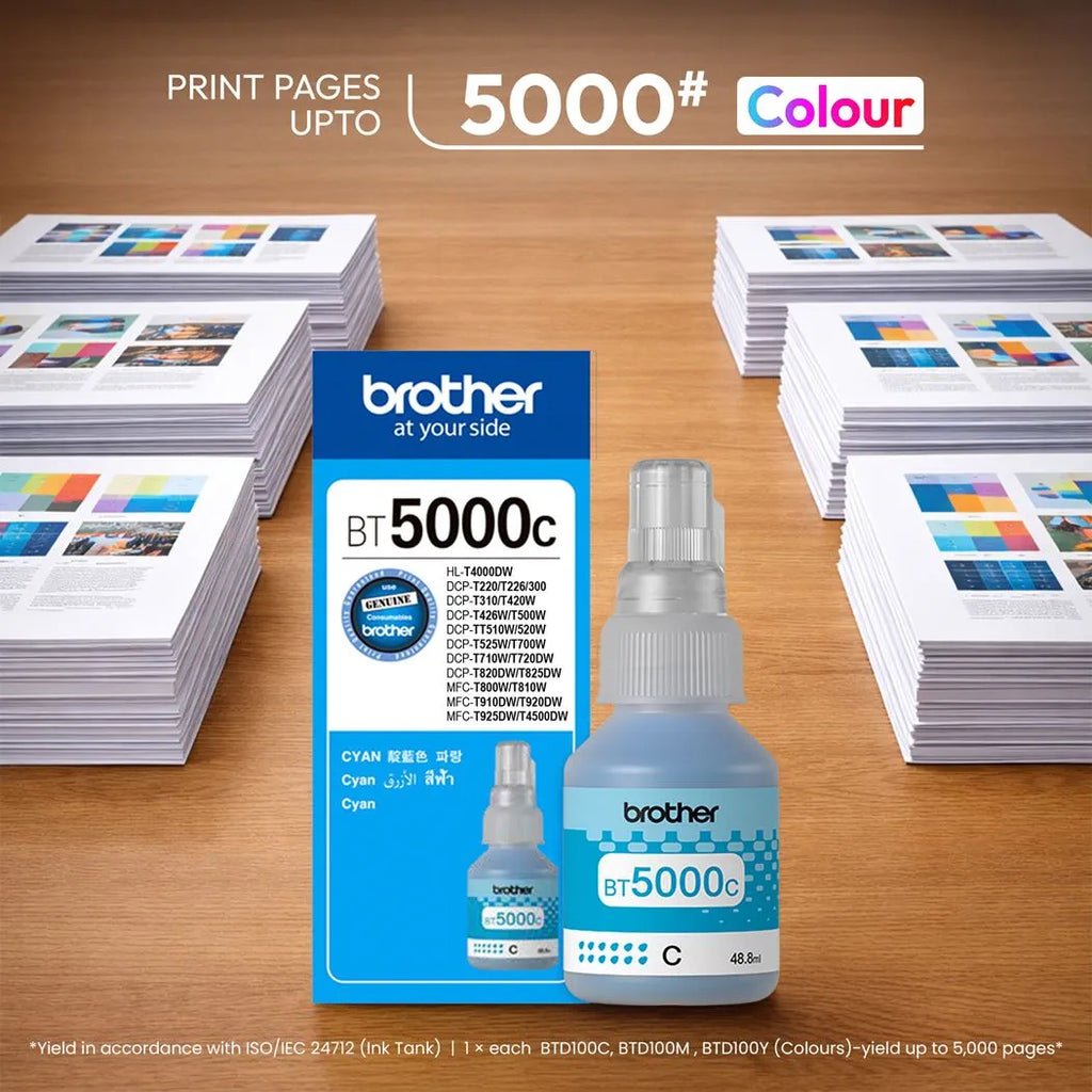 BT5000C Genuine Cyan Ink Bottle