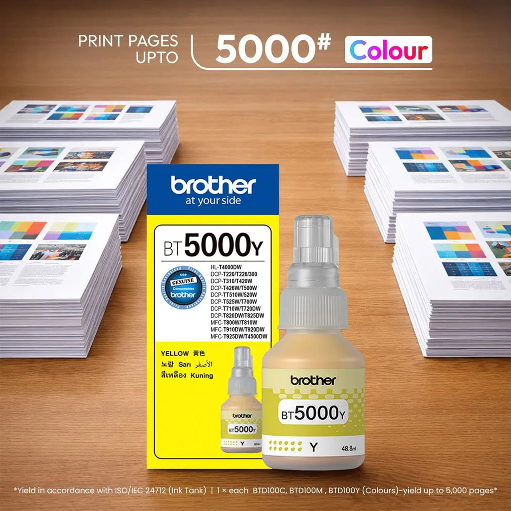 BT5000Y Genuine Yellow Ink Bottle