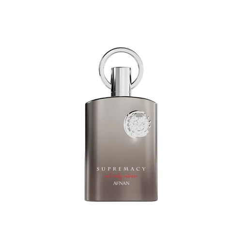 Perfume bottle labeled 'Supremacy' by Afnan on a light gray background