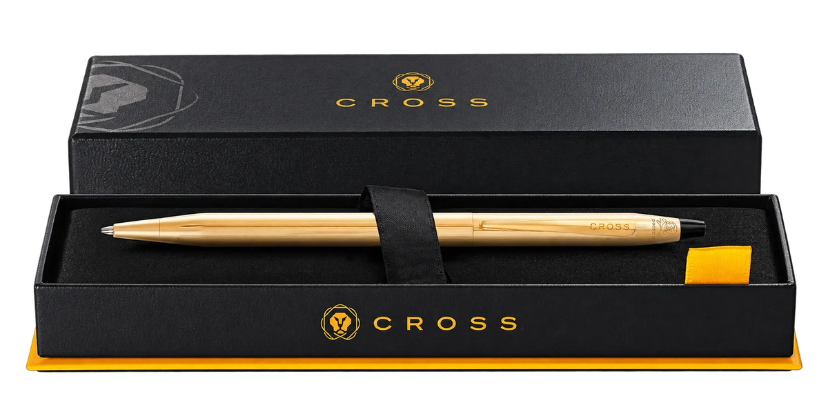 Cross edge titanium 23kt gold plate pen