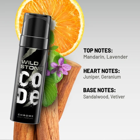 Wild Stone CODE Chrome Body Perfume – 150 ml