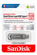 SanDisk Ultra Dual Drive Luxe 128GB USB Type-C Flash Drive