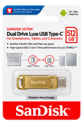 SanDisk Ultra Dual Drive Luxe 512GB USB Type-C Flash Drive