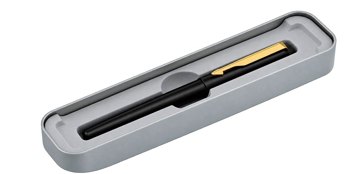 Parker Vector Matte Black Ballpoint Pen With Gold Trim