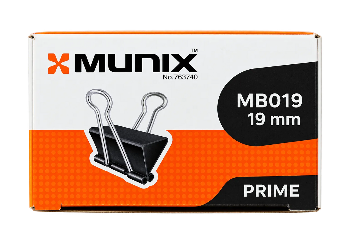 Munix MB019 19mm Binder Clips