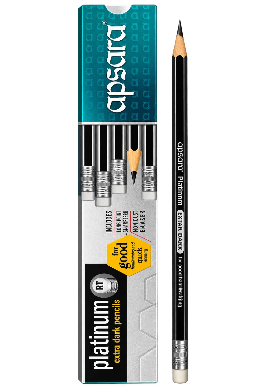 Apsara Platinum Extra Dark Pencils Pack of 10