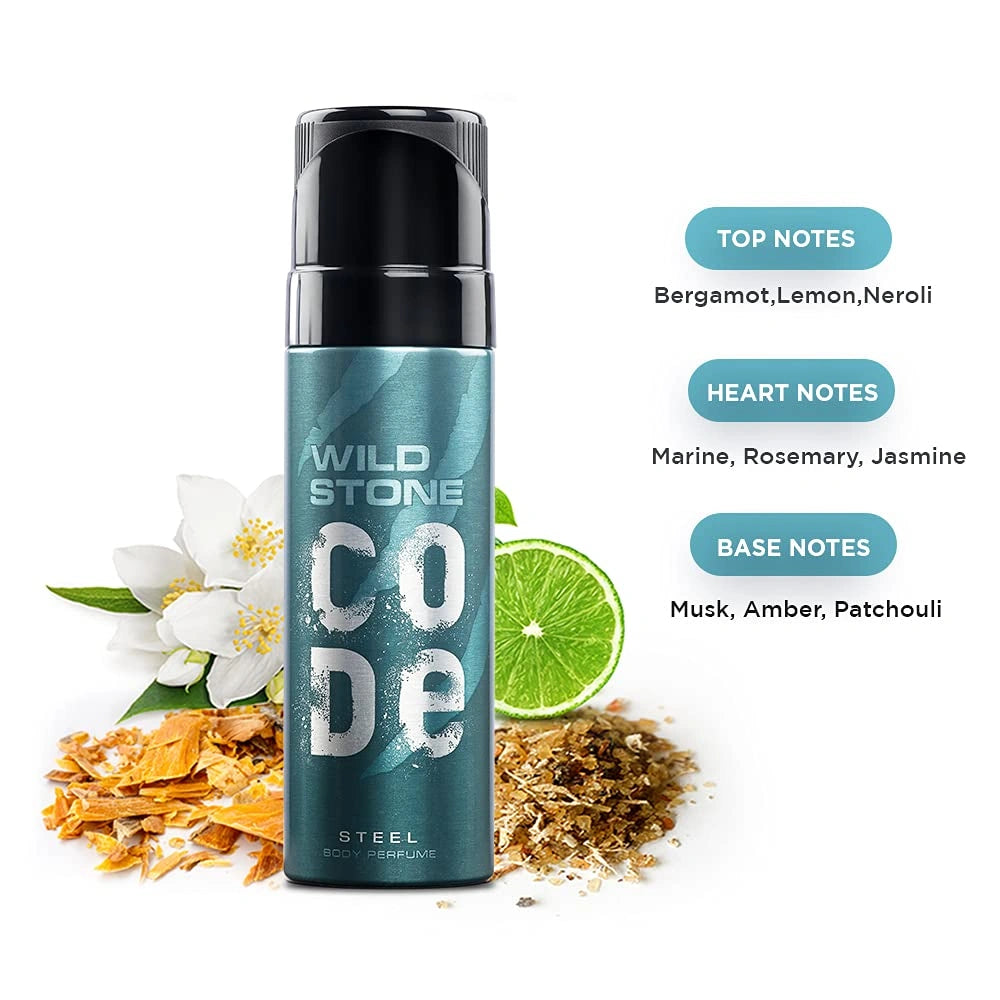 Wild Stone CODE Steel Body Perfume Men – 150 ml